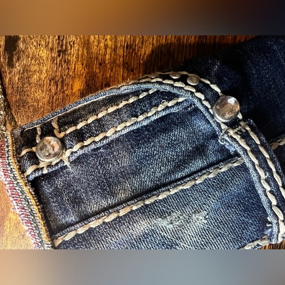 Retro Remix | women’s embellished blue denim purse - Picture 7 of 14